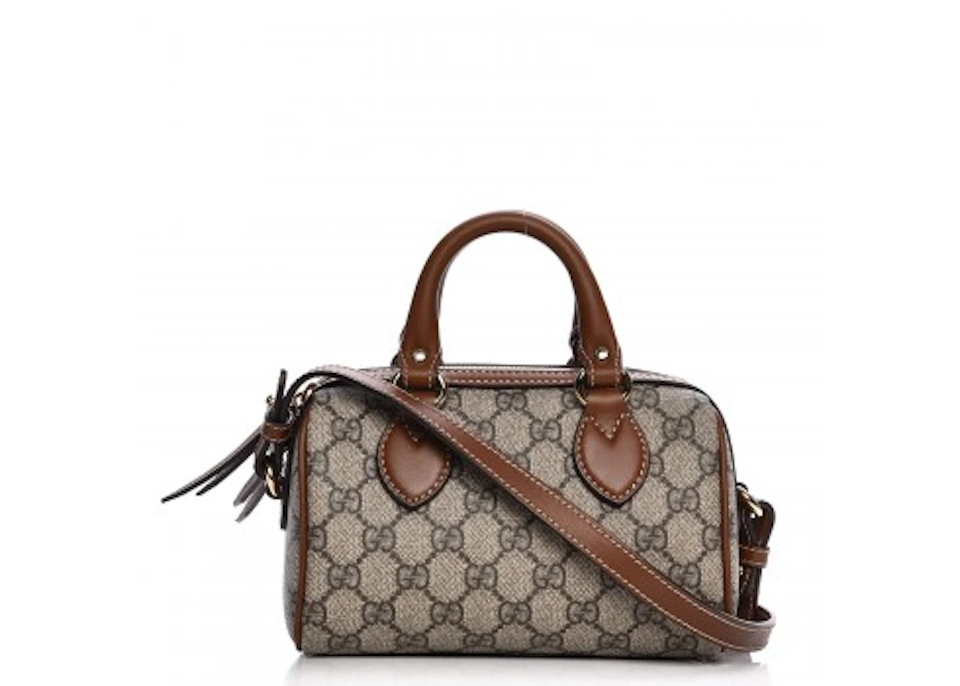 Gucci Boston Bag Top Handle GG Supreme Monogram Mini Brown/Cognac - US