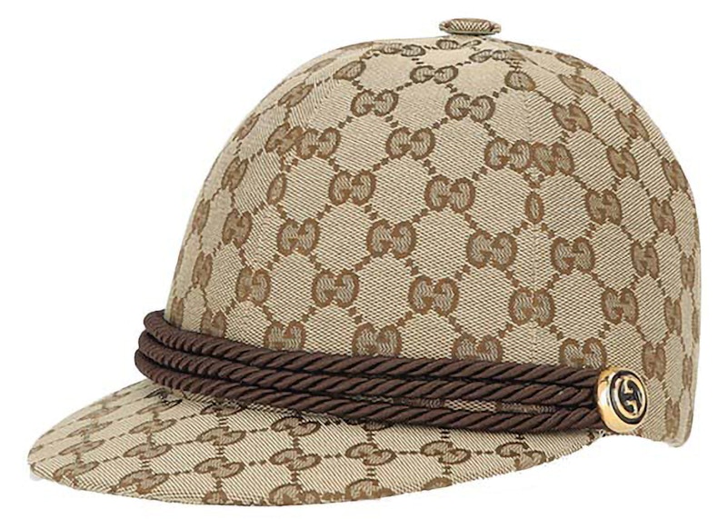 Pre-owned Gucci Women's Torchon Baseball Cap In Beige