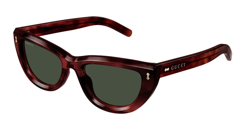 Gucci Occhiali da sole tartarugati con montatura cat-eye avana