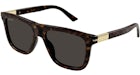 Gucci Tortoise Square Frame Sunglasses Dark Havana/Brown (GG1502S-002-FR)