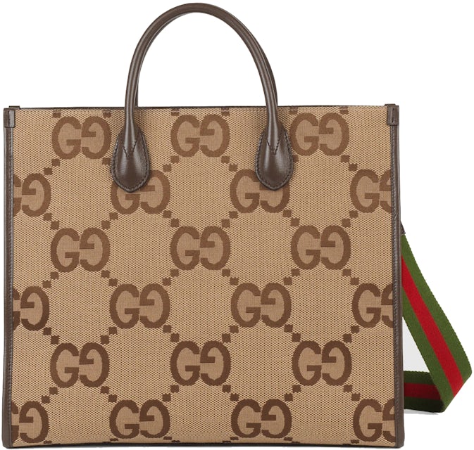 GUCCI GG Canvas Tote Bag Pink Gold Authentic
