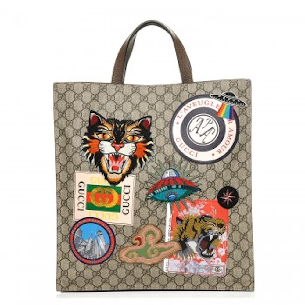 Soft GG Supreme Monogram Tigers Belt Bag Black Multicolor for