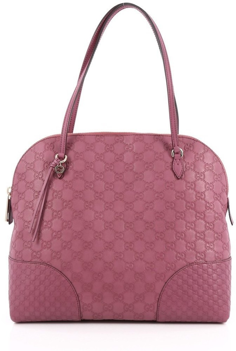 Gucci Dome Bree Shoulder Bag Guccissima Medium Dark Pink