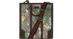 Gucci Convertible Tote Monogram GG Tian Print Brown/Beige/Green/Red