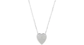 Gucci Trademark Heart Necklace Silver