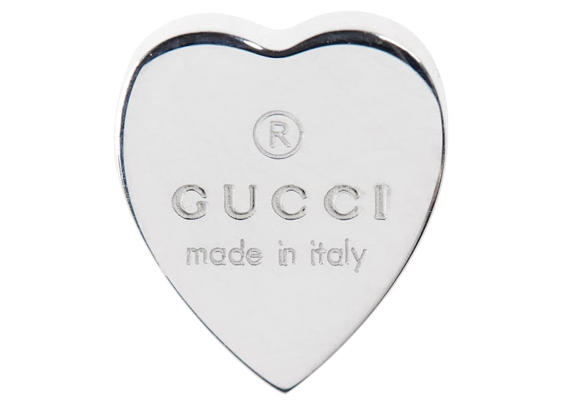 Gucci trademark silver hot sale heart earrings