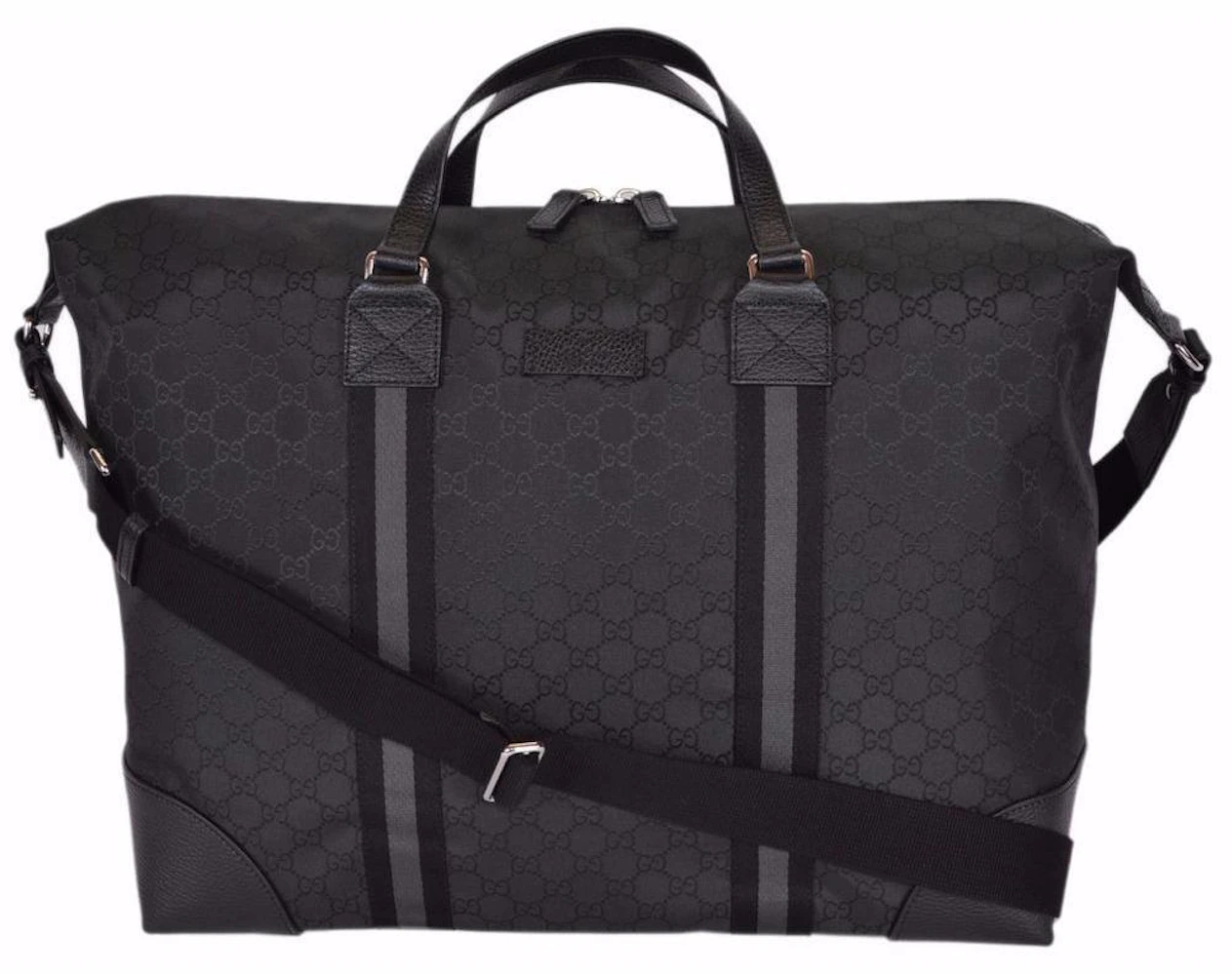 Gucci Travel Bag Duffle Monogram GG Horizontal Vintage Web - US