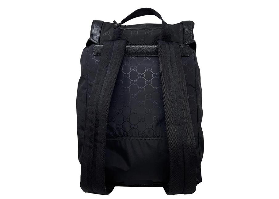 Gucci Travel Nylon Backpack Large Black in Nylon with Silver tone GB