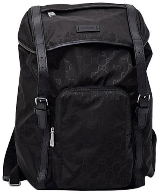Monogrammed Black Nylon Lauren Backpack