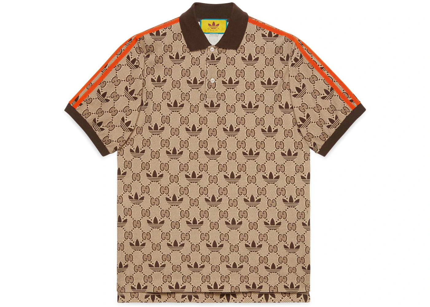 Gucci Trefoil Polo Shirt Beige Uomo IT