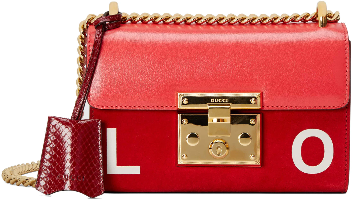 Gucci Valentine's Day Padlock Bag Small Red in Leather with Gold-tone - US
