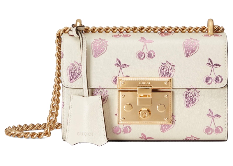 Gucci Valentine s Day Padlock Bag Small White in Leather with Gold