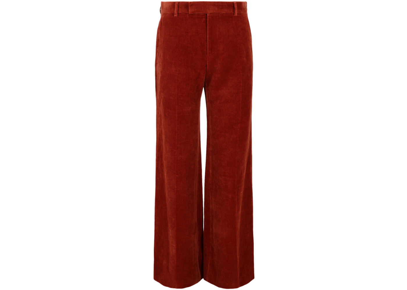 Gucci Velvet Flared-Leg Pants Red Hombre US
