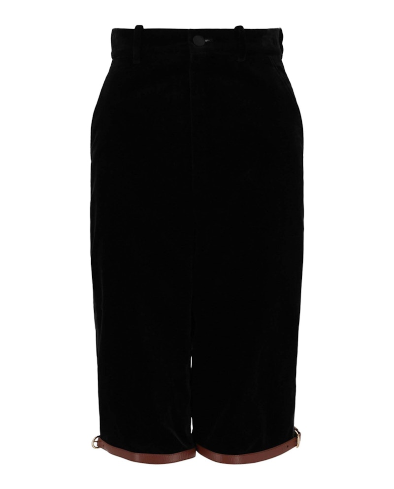 Gucci Velvet Riding Shorts Black