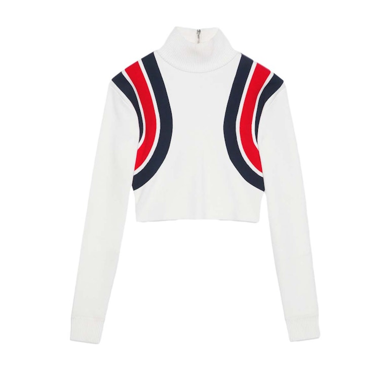 Pre-owned Gucci Viscose Knit Top Ivory