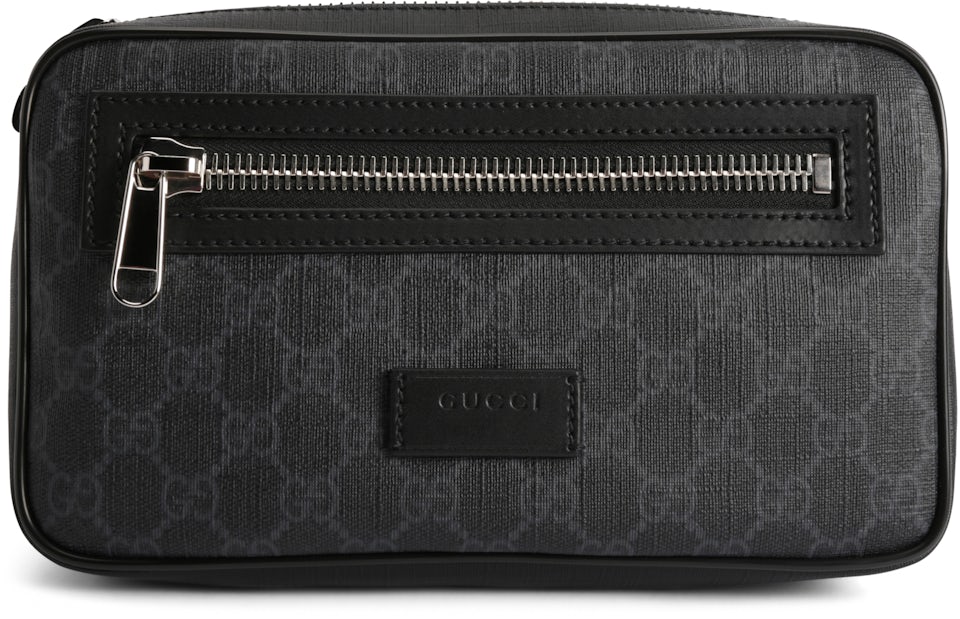 Gucci black Leather GG Supreme Belt Bag | Harrods UK