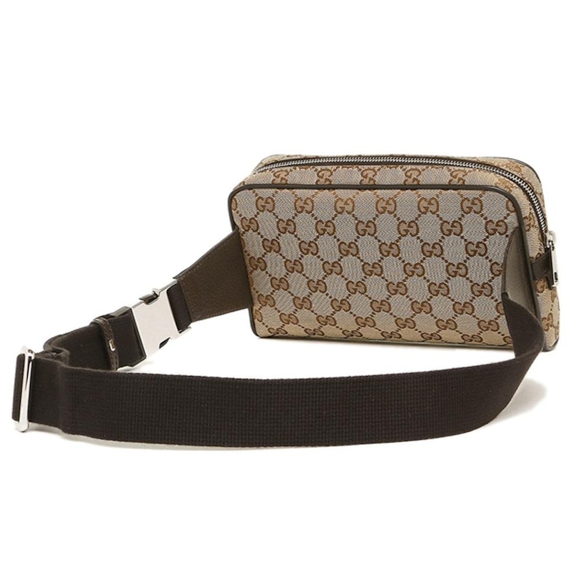 Gucci Belt Bag GG Supreme Canvas Small Beige Black in Canvas GB