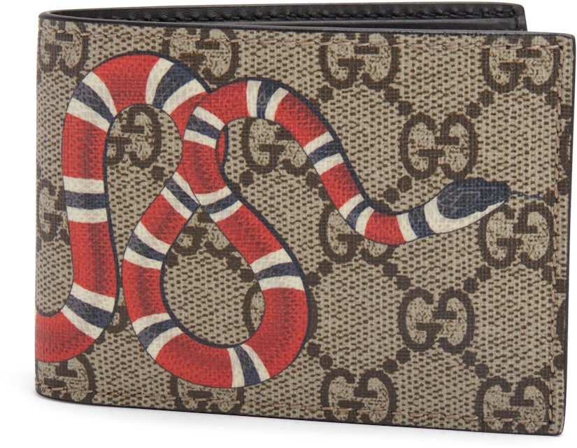 Mens Gucci Wallet Monogram Snake Bi-Fold GG Wallet Authentic