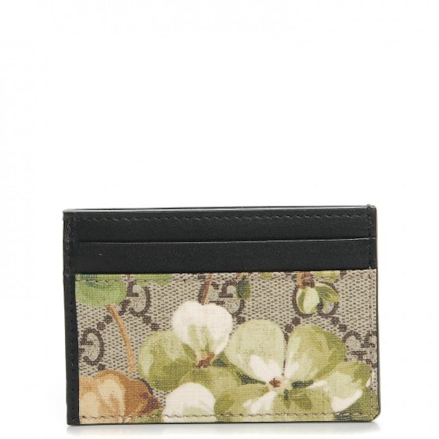 Ophidia GG card case wallet in beige and blue Supreme