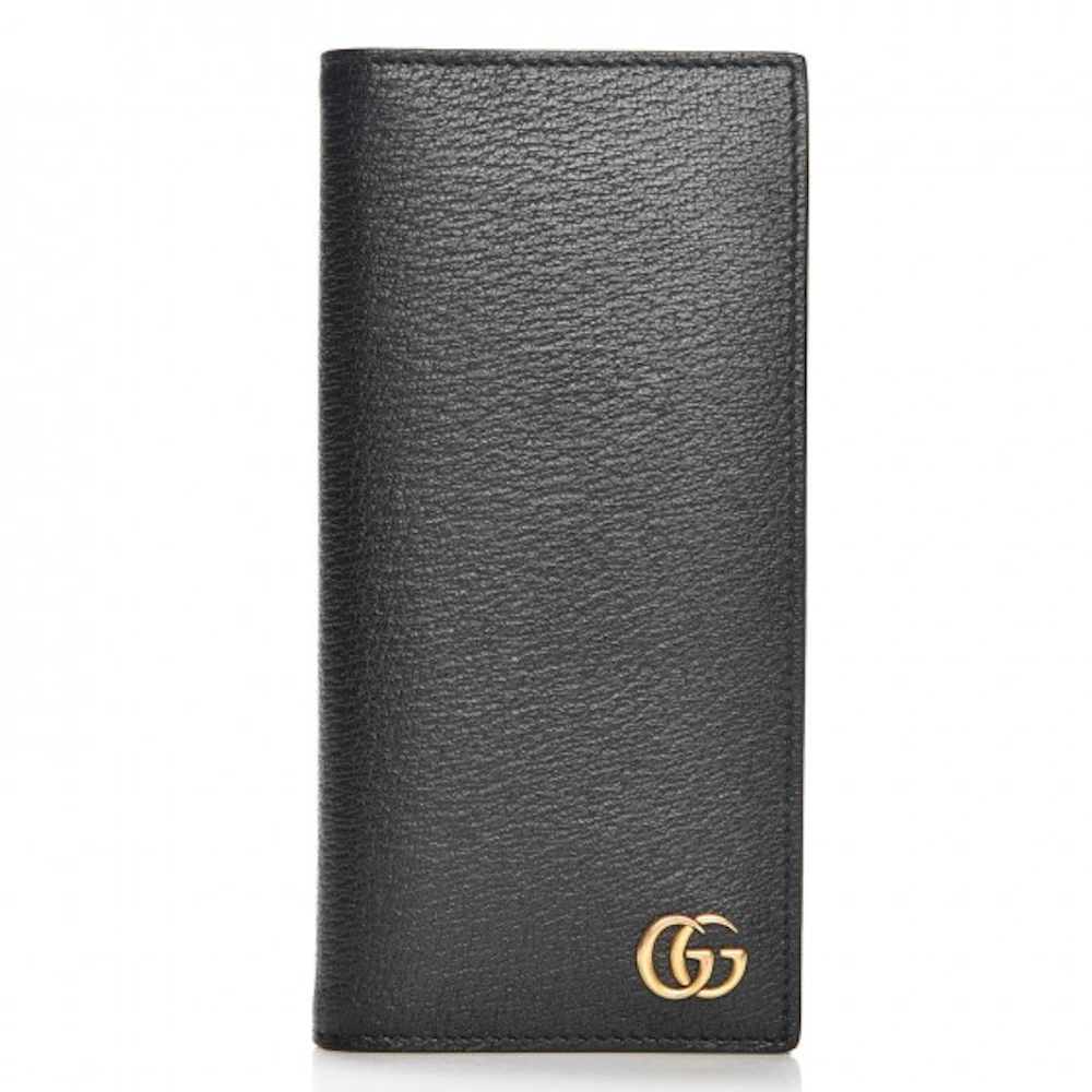 Gucci Metallic Calfskin Matelasse Crystal GG Marmont Wallet