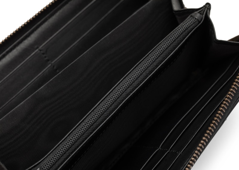 Gucci GG Marmont Wallet Zip Around Matelasse Black in Calfskin Leather with Goldtone