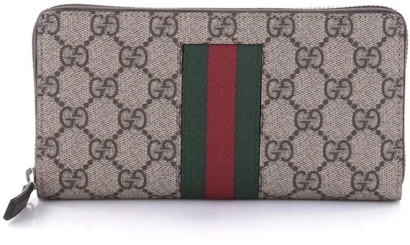 GUCCI GUCCI Snake around zipper long wallet purse 456863 canvas leather  Beige Red Used 456863｜Product Code：2107600864266｜BRAND OFF Online Store