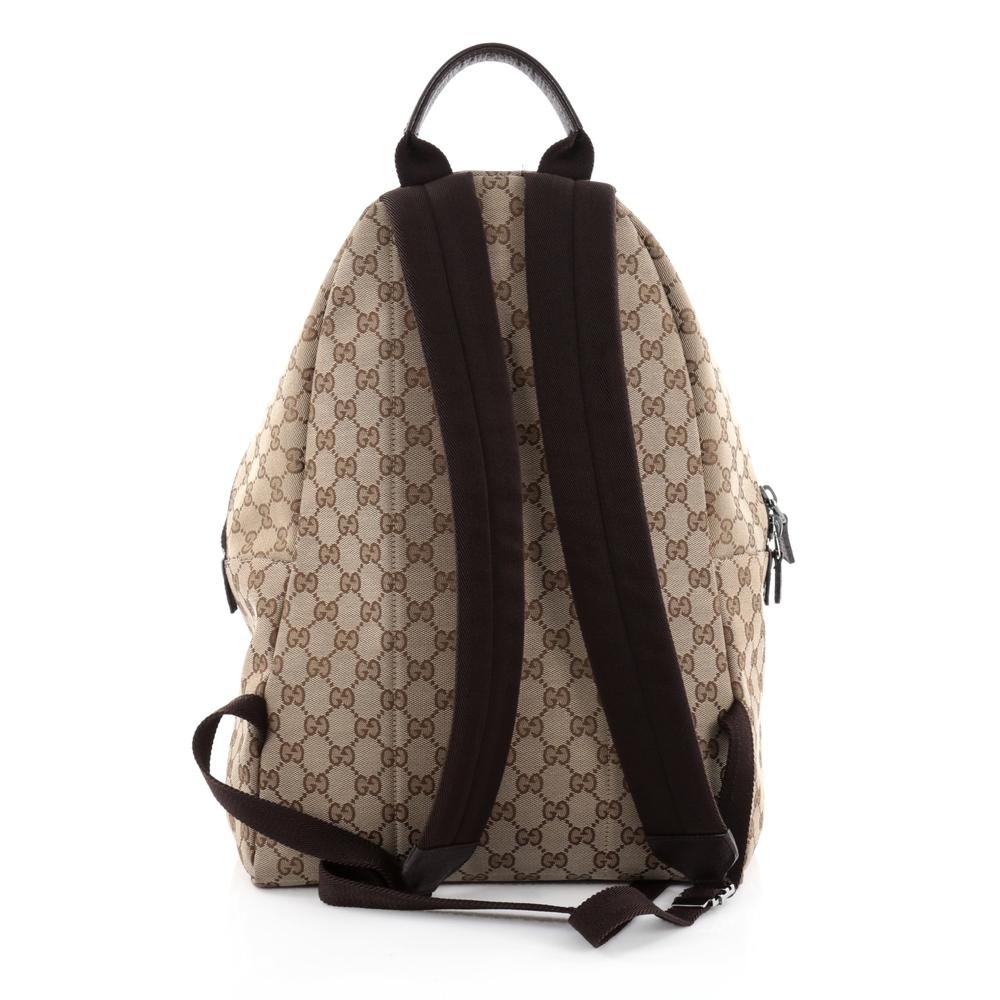 Gucci Web Backpack GG Web Stripes Medium Brown Green Red JP