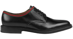 Gucci Web Lace Up Black Leather