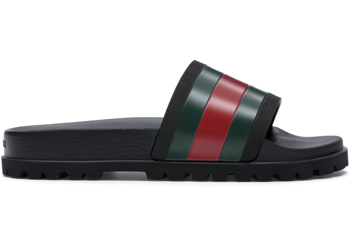 Gucci Web Slide Sandal Black Men's 429469 GIB10 1098 US