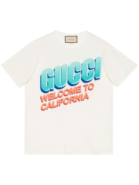 Pre-owned Gucci Welcome To California T-shirt White
