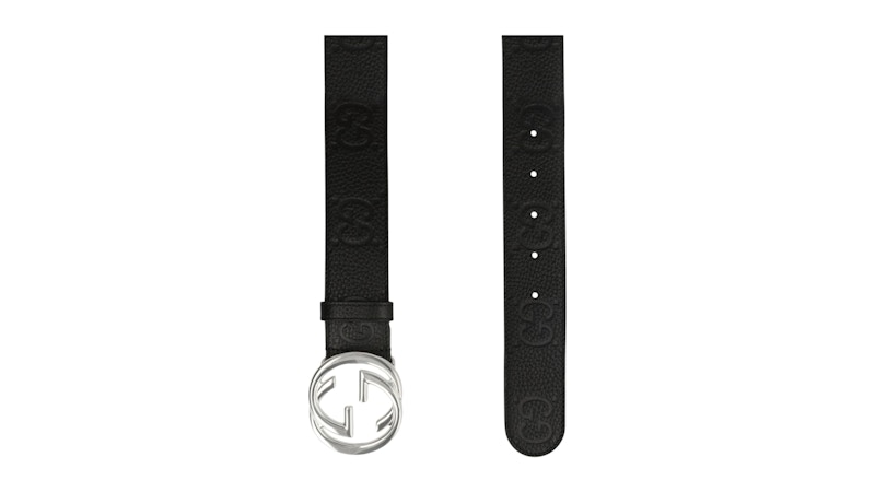 Gucci Wide Belt With Interlocking G Black