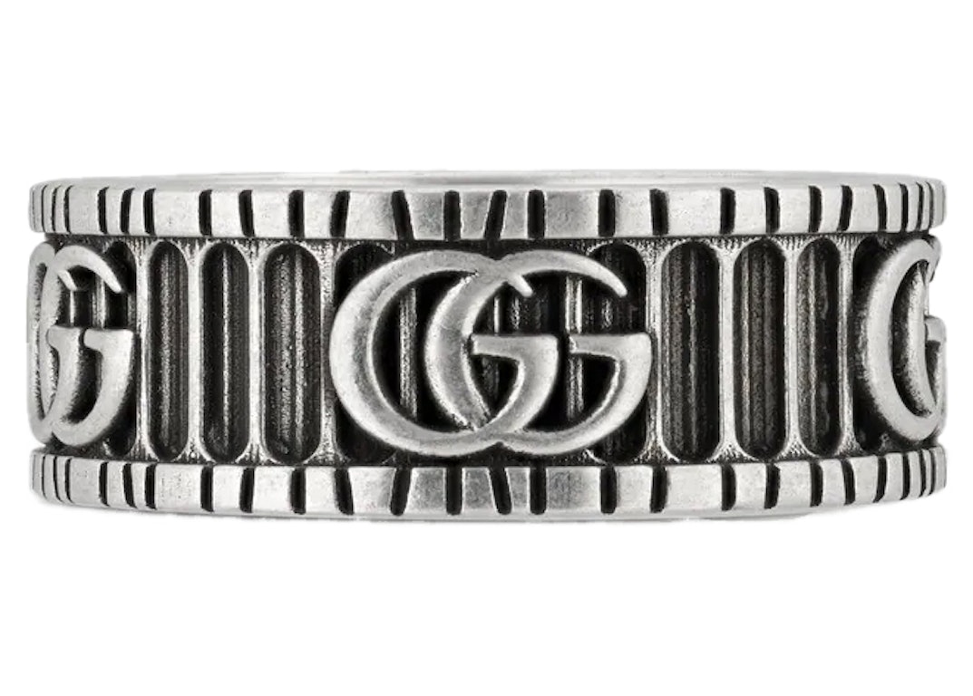 Pre-owned Gucci With Double G Ring Silver