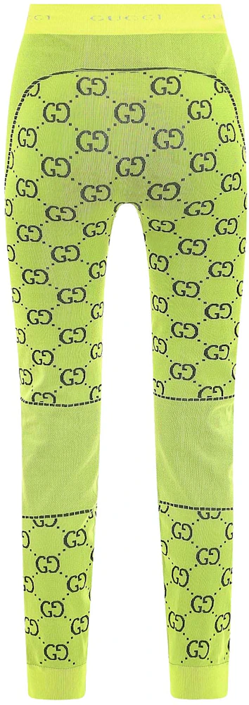 Gucci Leggings With 'GG' Pattern in Green