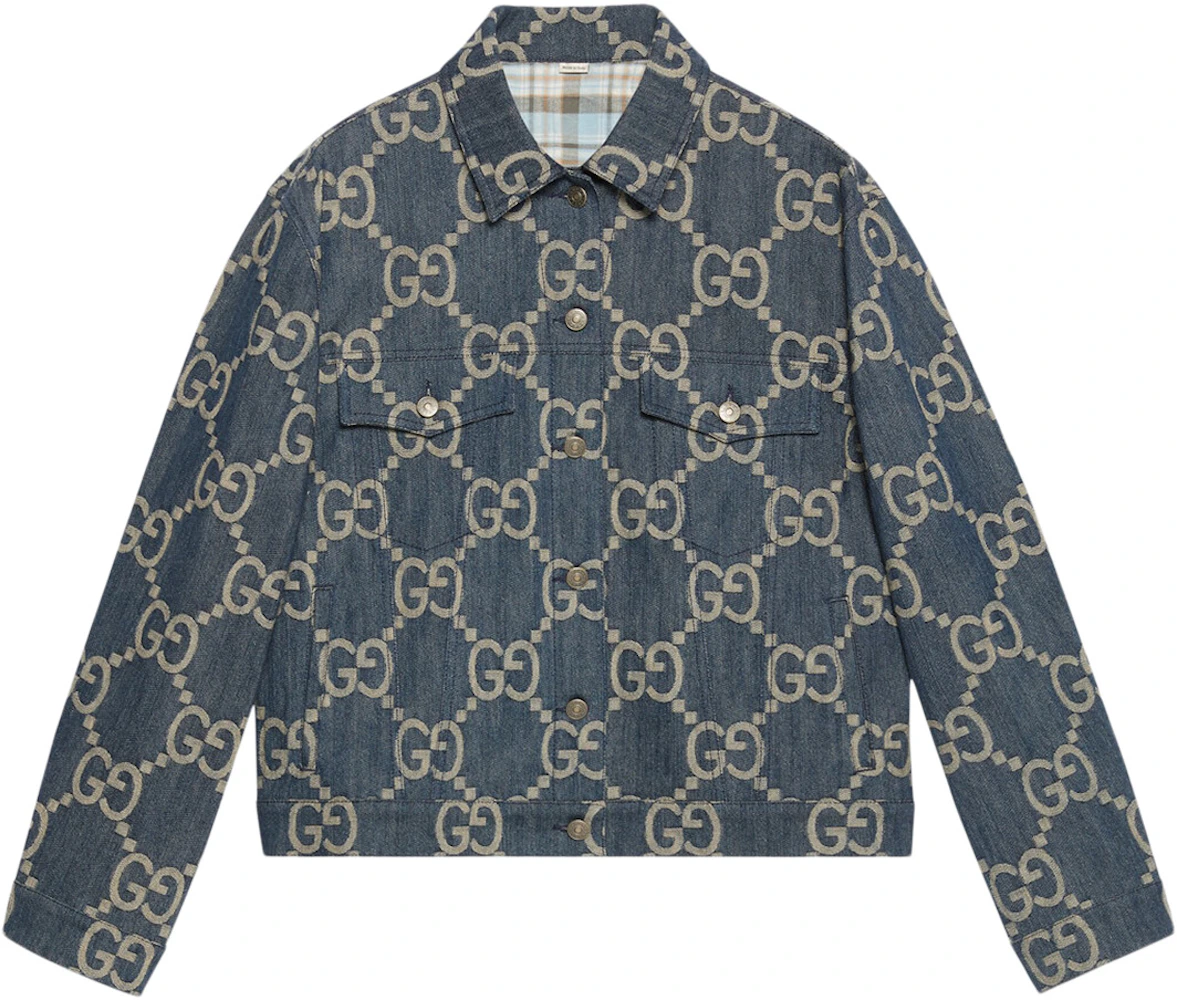 Gucci Women's GG Denim Jacket Blue/Ivory - SS23 - US
