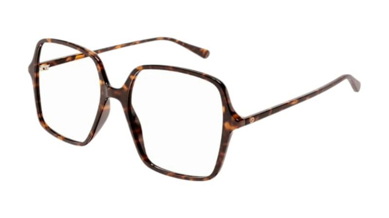 Gucci Women's Irregular Shape-Frame (GG0675O-005) Optical Frames Tortoiseshell