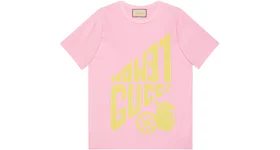 Gucci Women's Lemon Gucci Print T-Shirt Pink/Yellow
