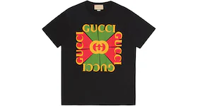 Gucci Women's Oversized Vintage Logo Print T-Shirt Black/Green/Red/Yellow