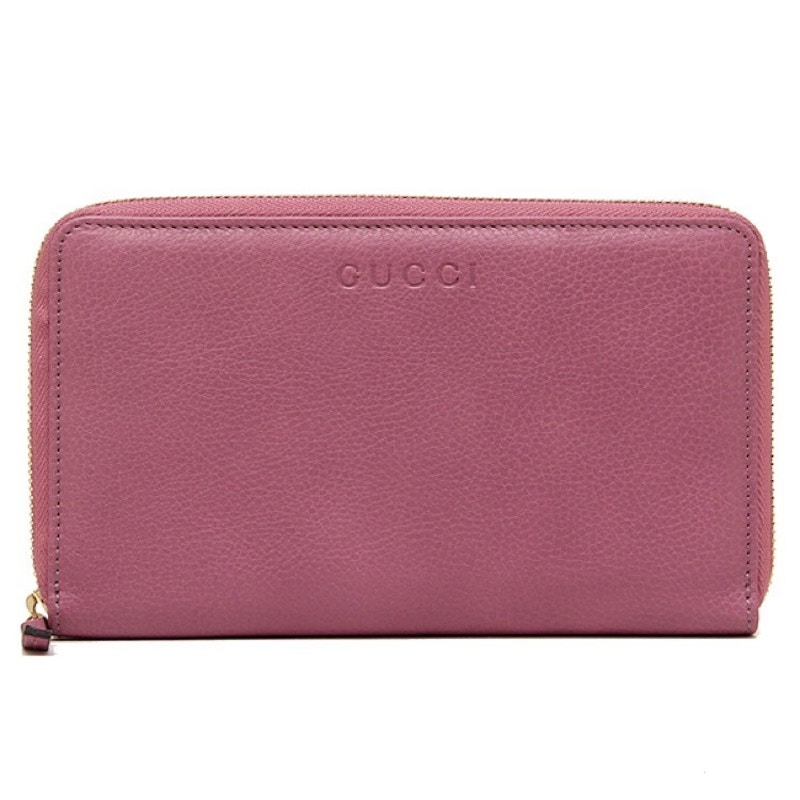 gucci pink zip around wallet