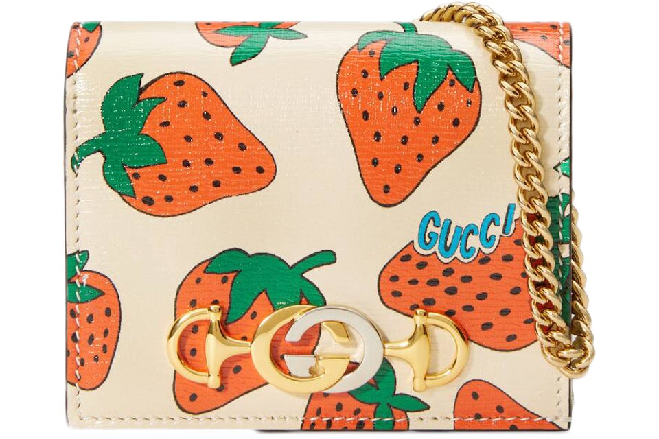 Gucci strawberry keychain wallet Clearance
