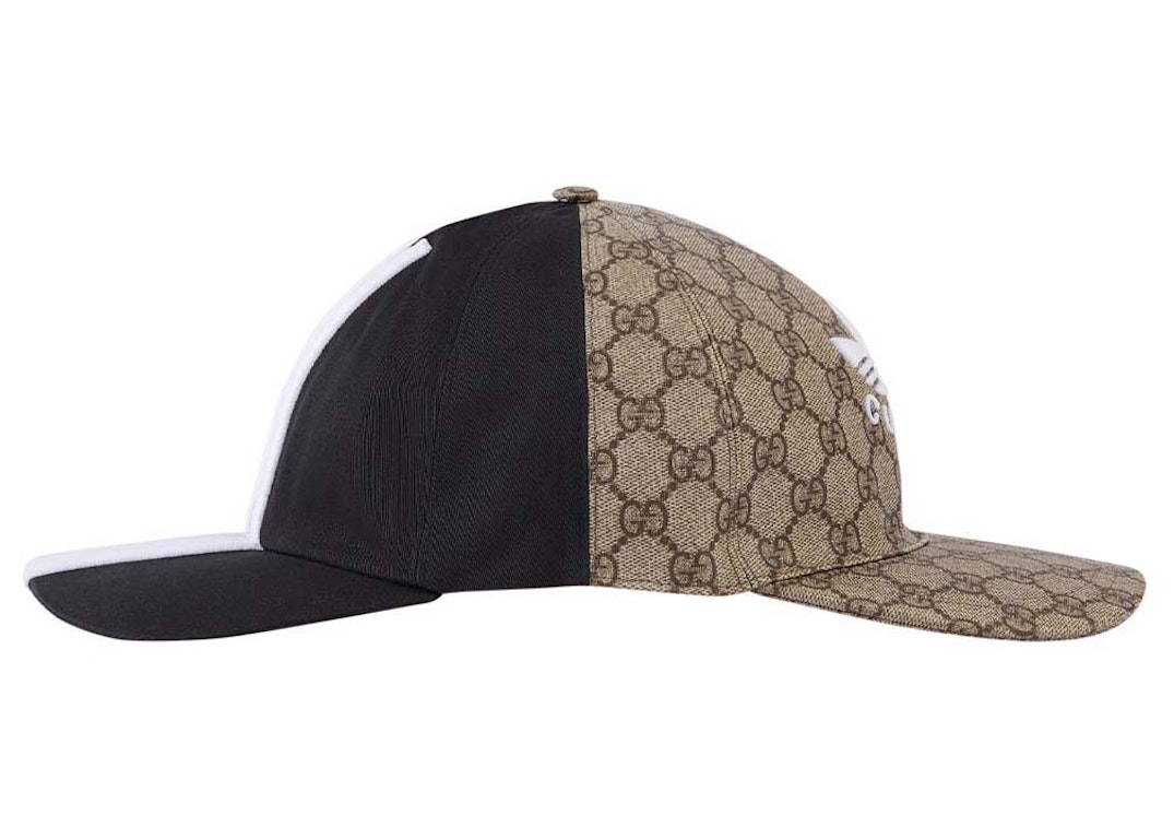 Pre-owned Gucci X Adidas Double Sided Baseball Hat Black/beige