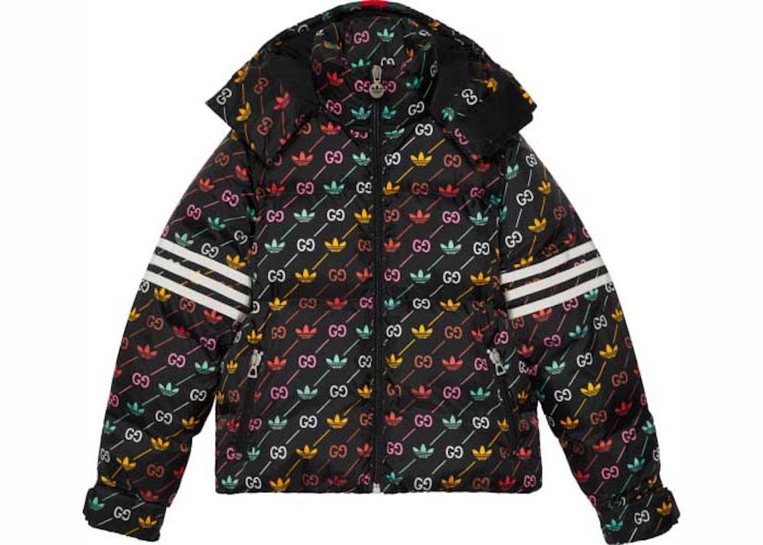 Pre-owned Gucci X Adidas Down Jacket Black Multi