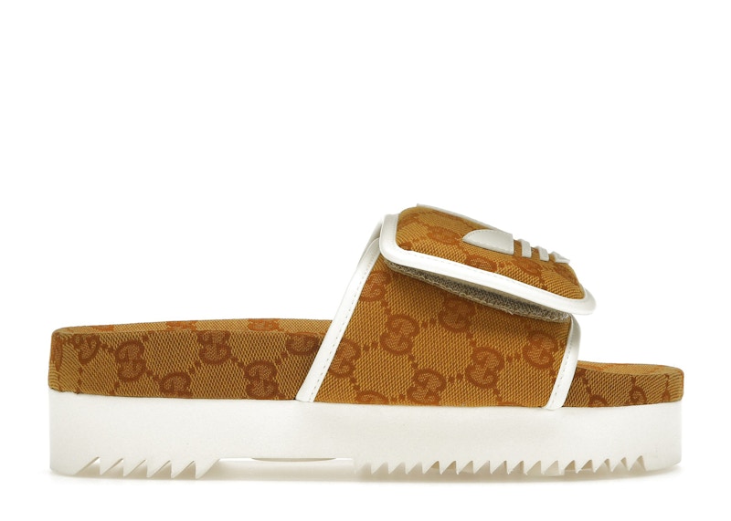 Pre-owned Gucci Adidas X Monogram Slide Mesa (women's) Sneakers In Beige