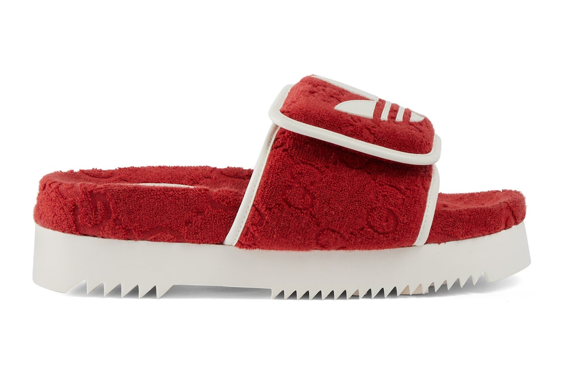 Pre-owned Gucci X Adidas Gg Platform Red (women's)