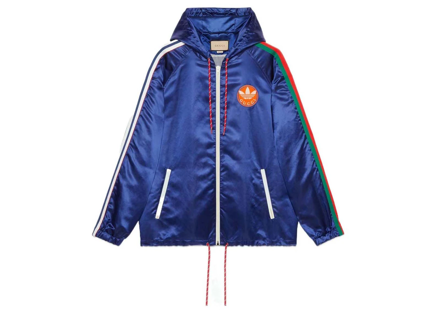 Gucci x adidas Satin Nylon Jacke Blau Herren – DE