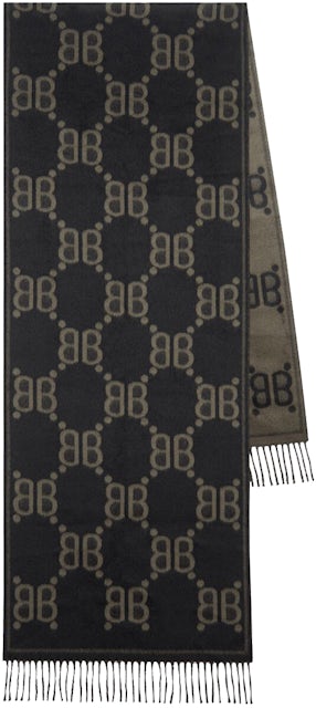 Oversized Mens Silk Scarf in Charcoal 