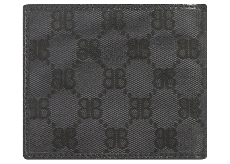 Gucci x Balenciaga The Hacker Project Bi-Fold Coin Wallet Black