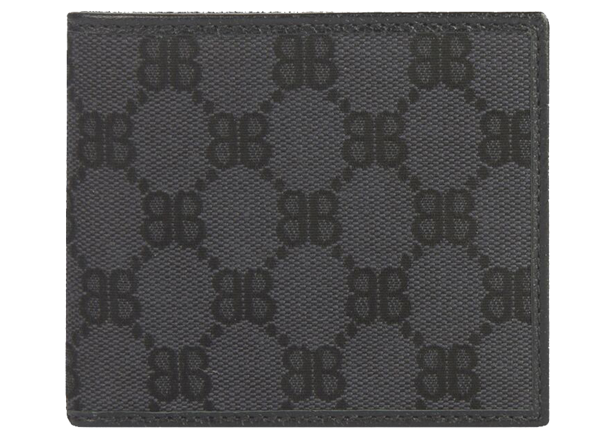 Gucci x Balenciaga The Hacker Project Bi-Fold Coin Wallet Black