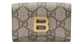 Gucci x Balenciaga The Hacker Project Card Case Wallet Beige/Ebony