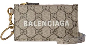 Gucci x Balenciaga The Hacker Project Card Case with Strap Beige/Ebony