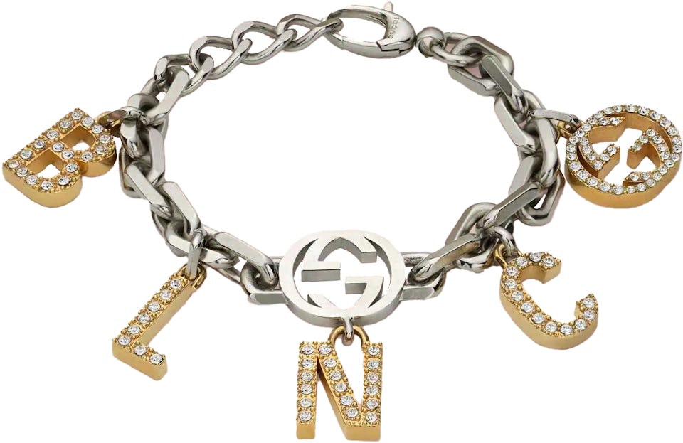 Distrahere fangst Wow Gucci x Balenciaga The Hacker Project Charm Bracelet With Crystals Silver  in Silver Metal - US